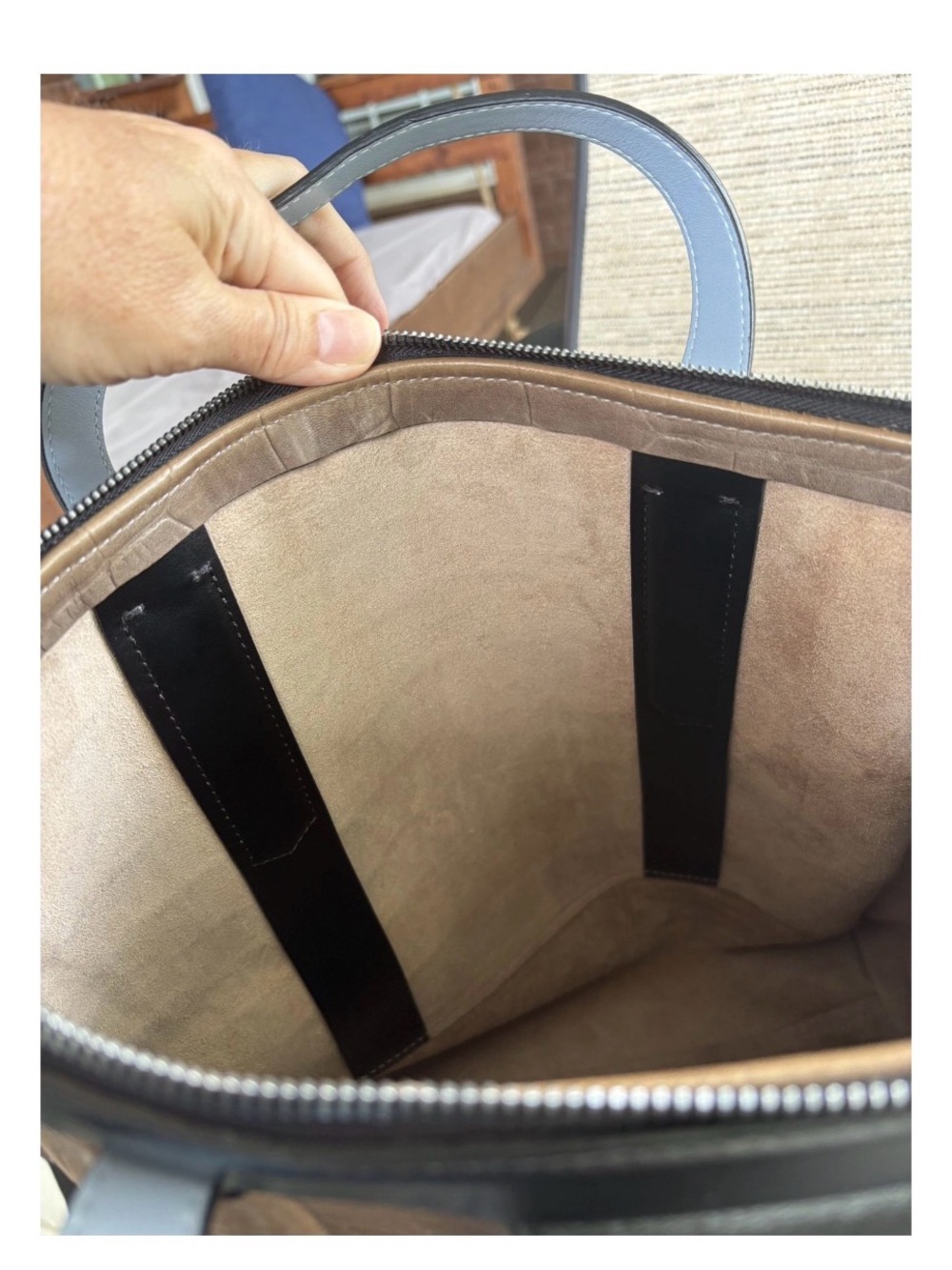 Jimmy Choo Pimlico N/S Convertible Tote Bag Cognac Croc Embossed Leather Work - Picture 10 of 12